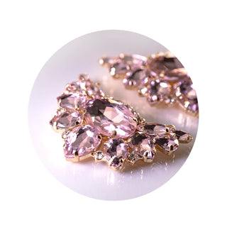 Broschen ROSA mit goldenem Untergrund