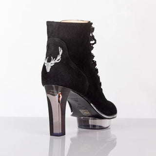 NOIRS Closetoes Stiefeletten Dirndlschuhe schwarz