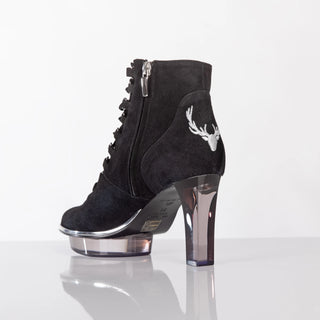 NOIRS Closetoes Stiefeletten Dirndlschuhe schwarz