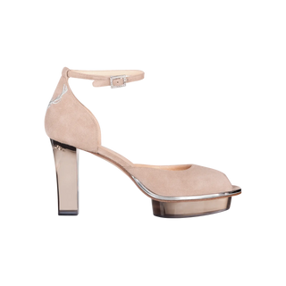 COFFEES Peeptoes Riemchenpumps Dirndlschuhe beige