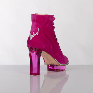 MAGENTAS Closetoes Stiefeletten Dirndlschuhe pink