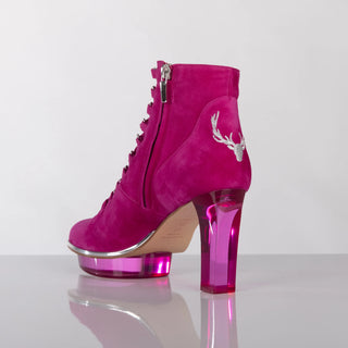 MAGENTAS Closetoes Stiefeletten Dirndlschuhe pink