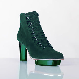 SMARAGDIS grüne Closetoes Stiefeletten