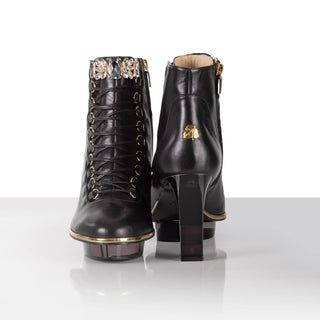 NOIRS schwarze Closetoes Stiefeletten