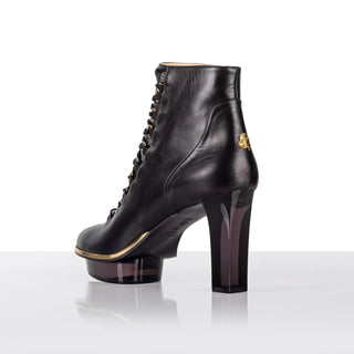 NOIRS schwarze Closetoes Stiefeletten