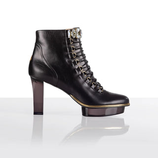 NOIRS schwarze Closetoes Stiefeletten