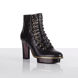 NOIRS schwarze Closetoes Stiefeletten