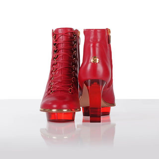 RUBIS rote Closetoes Stiefeletten