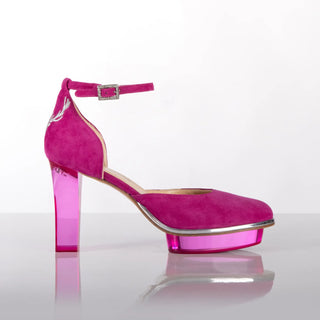 MAGENTAS Closetoes Riemchenpumps Dirndlschuhe pink