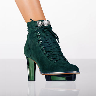 SMARAGDIS grüne Closetoes Stiefeletten