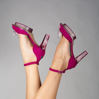 MAGENTAS pinke Peeptoes Riemchenpumps