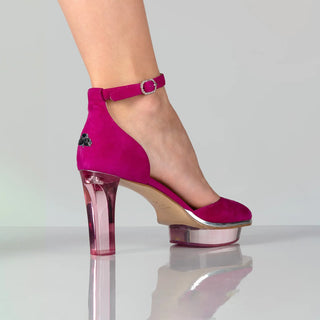 MAGENTAS pinke Peeptoes Riemchenpumps