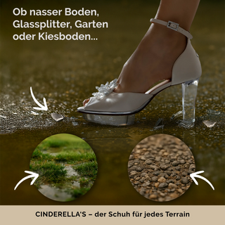 Brautschuhe ivory mit transparentem Block-Absatz und Plateau aus Leder zum Brautkleid in München