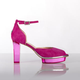 MAGENTAS pinke Peeptoes Riemchenpumps