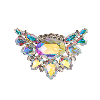 Broschen HOLOGRAMM mit silbernem Untergrund, 2er Set