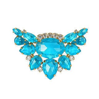 Broschen Türkis mit goldenem Untergrund, 2er Set