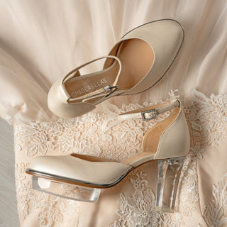 PEARLS Closetoes Riemchenpumps CLASSIC / WEDDING LINE PUR