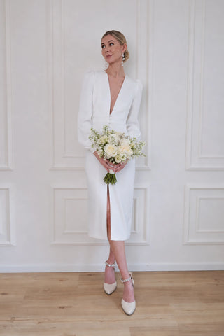 Bequeme Brautschuhe in ivory für damen aus leder.