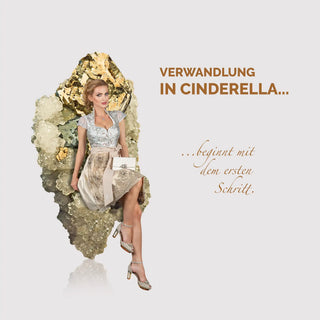 Riemchen-Pumps in gold für Damen aus Leder mit Perlen und transparentem Plexi-Absatz zum Abendkleid oder Dirndl von Astrid Söll