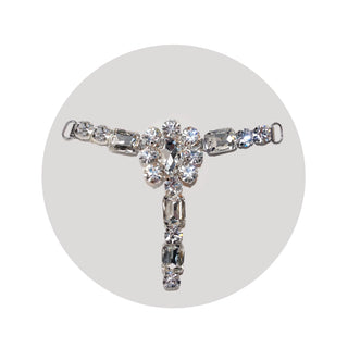 T-Stripe FUNKELBLUME in silber