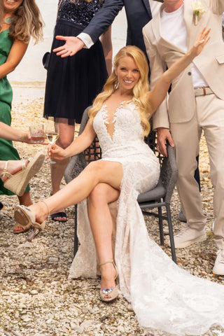 Broschen DUNKELBLAU-PEARL mit silbernem Untergrund, 2er Set