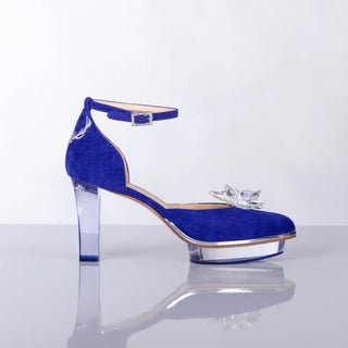 VIOLAS Closetoes Riemchenpumps Dirndlschuhe lila
