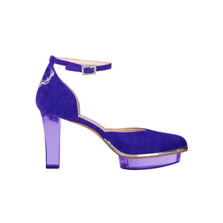 VIOLAS Closetoes Riemchenpumps Dirndlschuhe lila