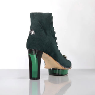 SMARAGDIS grüne Closetoes Stiefeletten