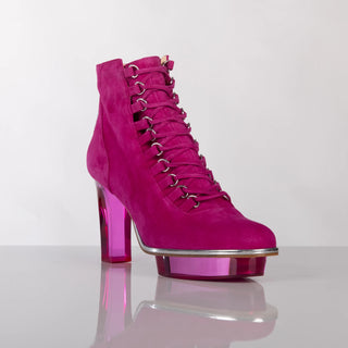 MAGENTAS Closetoes Stiefeletten Dirndlschuhe pink