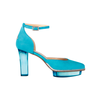 TURQUOISE Closetoes Riemchenpumps CLASSIC LINE Spitz