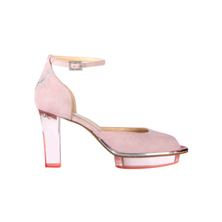 CINDERELLA'S Rosis Dirndlschuhe als Peeptoes Riemchenpumps in rosa, auch geeignet als Trachtenschuhe für Oktoberfest und zum Dirndl