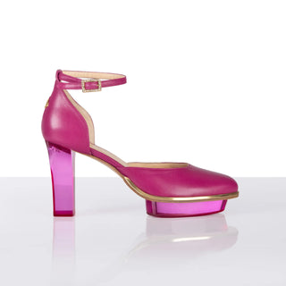 MAGENTAS pinke Closetoes Riemchenpumps
