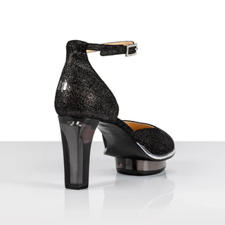 NOIRS schwarze Closetoes Riemchenpumps