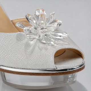 SILVERS Peeptoes Riemchenpumps CLASSIC / WEDDING LINE