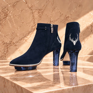 MARINAS blaue Stiefeletten