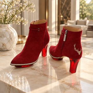 RUBIS rote Stiefeletten, Dirndlschuhe