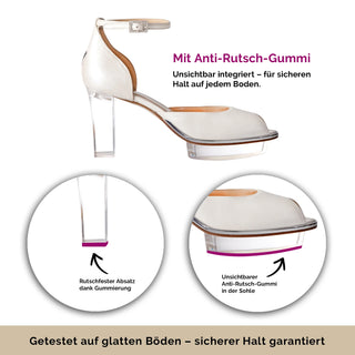 SILVERS Peeptoes Riemchenpumps CLASSIC / WEDDING LINE