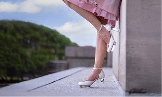 Dirndlschuhe mit transparentem Absatz