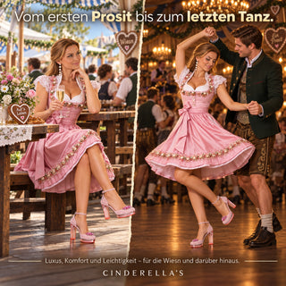 ROSIS als Closetoes Riemchenpumps Dirndlschuhe rosa
