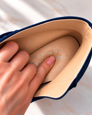 MARINAS dunkelblaue Closetoes Stiefeletten