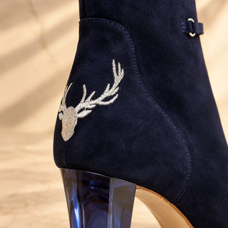 MARINAS blaue Stiefeletten