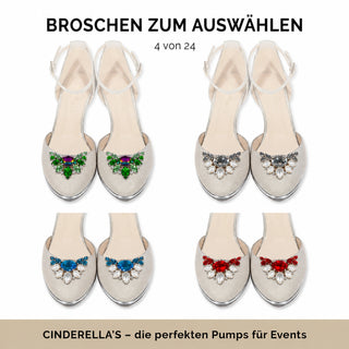 GOLDIS Closetoes Riemchenpumps Dirndlschuhe gold