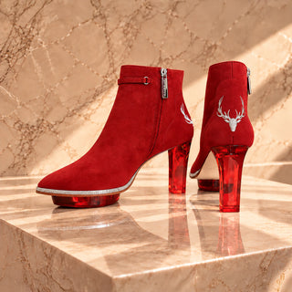 RUBIS rote Stiefeletten, Dirndlschuhe