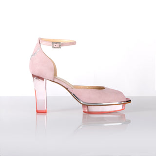 CINDERELLA'S Rosis als Peeptoes Riemchenpumps in rosa