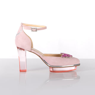 CINDERELLA'S Braut- und Dirndlschuhe: Rosis als Closetoes Riemchenpumps in rosa